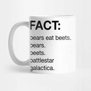 The Office Fact-Bears, Beets, Battlestar Galactica Mug